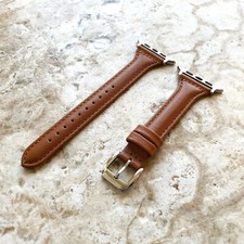 Brown Slim Band Strap for Apple Watch 7 6 5 4 3 2 SE Series 38 40 41 42 44 45mm