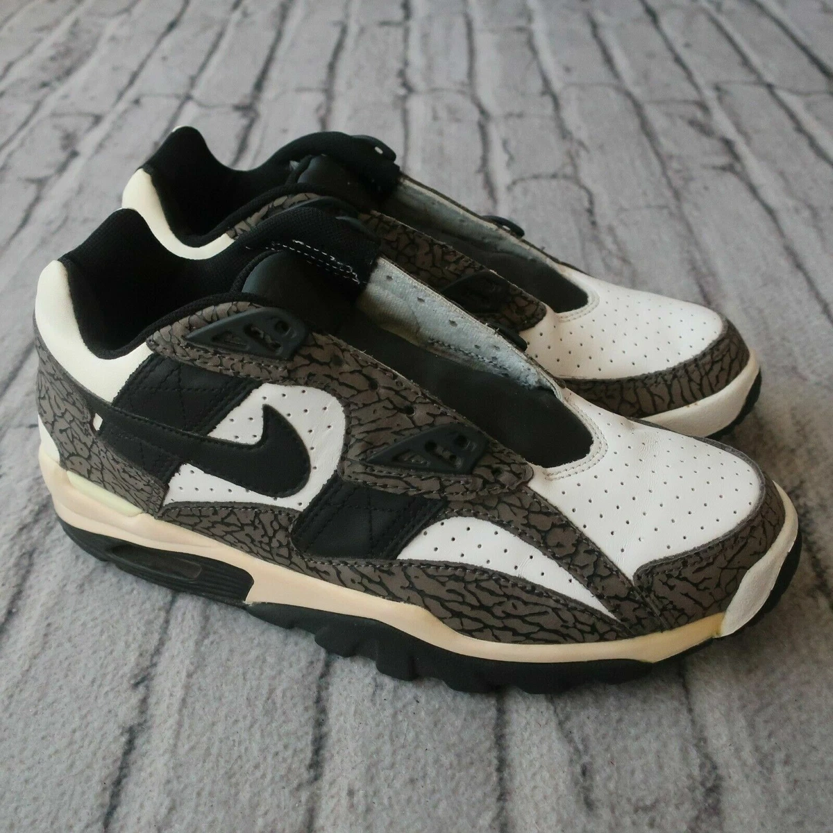 2004 Nike Air Trainer SC Low Deluxe Shoes 309099 101 Vtg Bo Jackson Cement Print