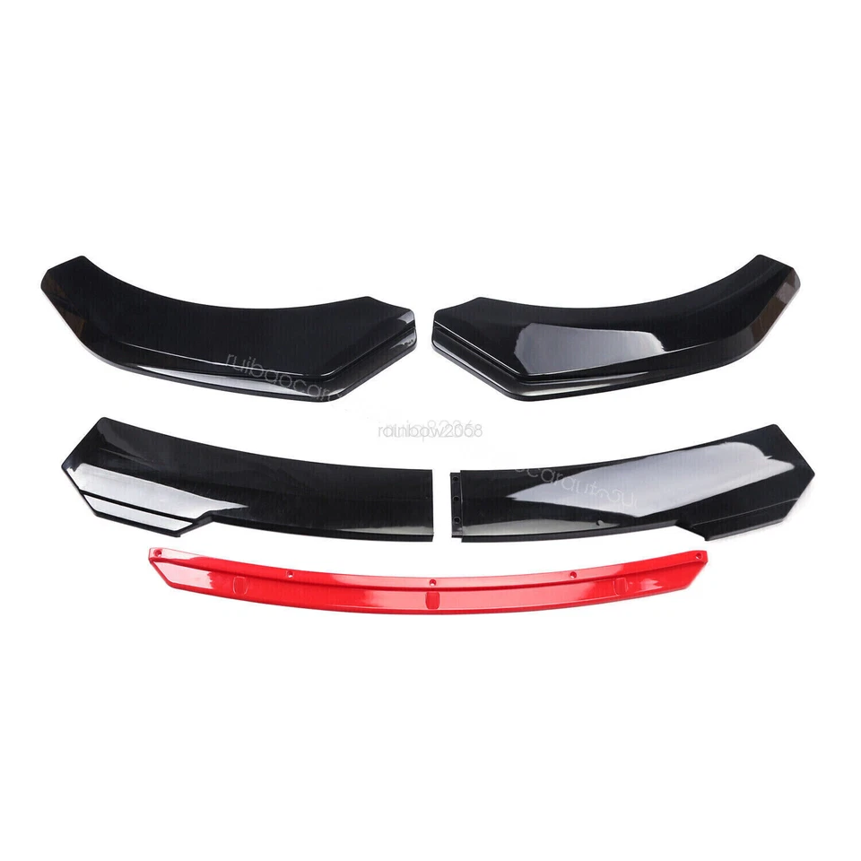 For Nissan 200SX S15 1995-1998 Front Bumper Red Lip Splitter Spoiler Gloss Black Foto 2 de 4