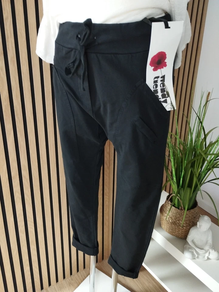 ❤️ Pantaloni Jogger Wendy Trendy Made in Italy Jogpants Sweatpants passo basso ❤️ - Immagine 4 di 4