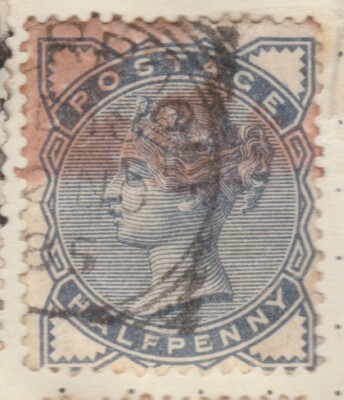 GROSSBRITANNIEN Queen Victoria 1883 1/2d schieferblau gebraucht Stempel A29P12F31855