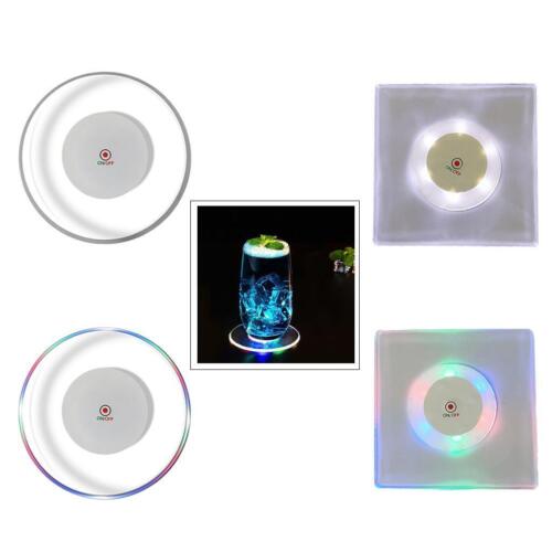 LED Cup Holder Lights Car Coaster Colors Changing Mat Luminescent Cup Pad - Afbeelding 1 van 10
