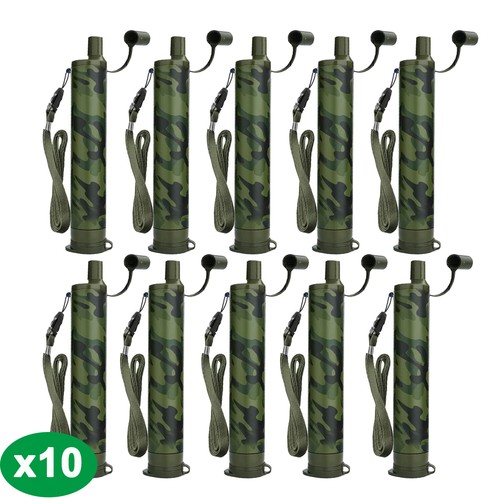 Filtro de agua personal al aire libre pajitas supervivencia purificador de agua portátil camuflado 1-20P - Imagen 15 de 16
