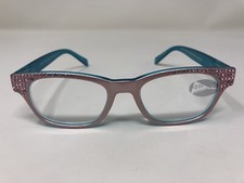 Jimmy Crystal New York Eyeglasses Frame JCR362 Lt. Rose Full Rim Plastic FC49