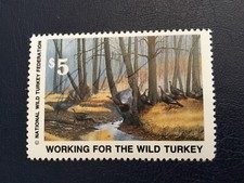 ICOLLECTZONE  Wild Turkey Federation Stamp Working for the Wild Turkey VF NH