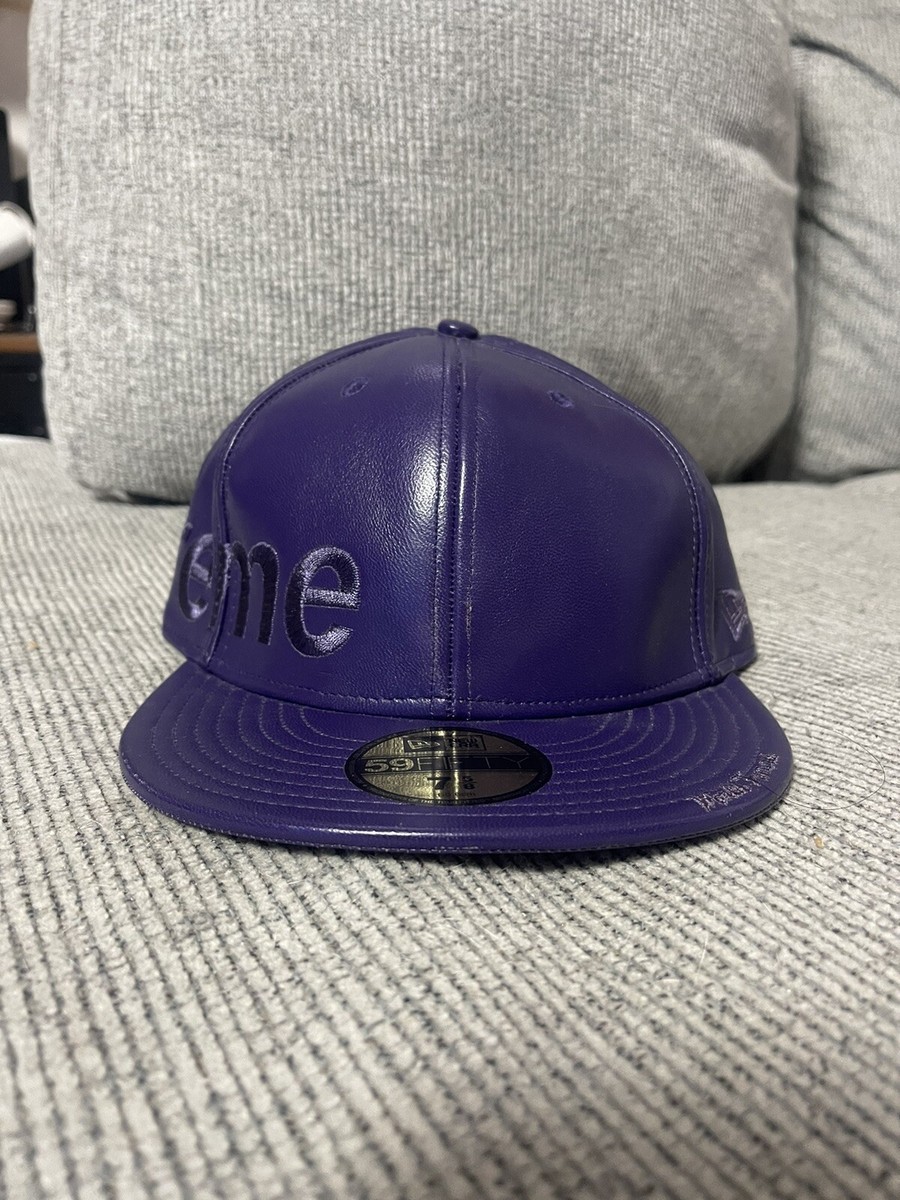 2007 VINTAGE PURPLE SUPREME LEATHER SIDE BOX LOGO NEW ERA 2007 VINTAGE PURPLE SUPREME LEATHER SIDE BOX LOGO NEW ERA