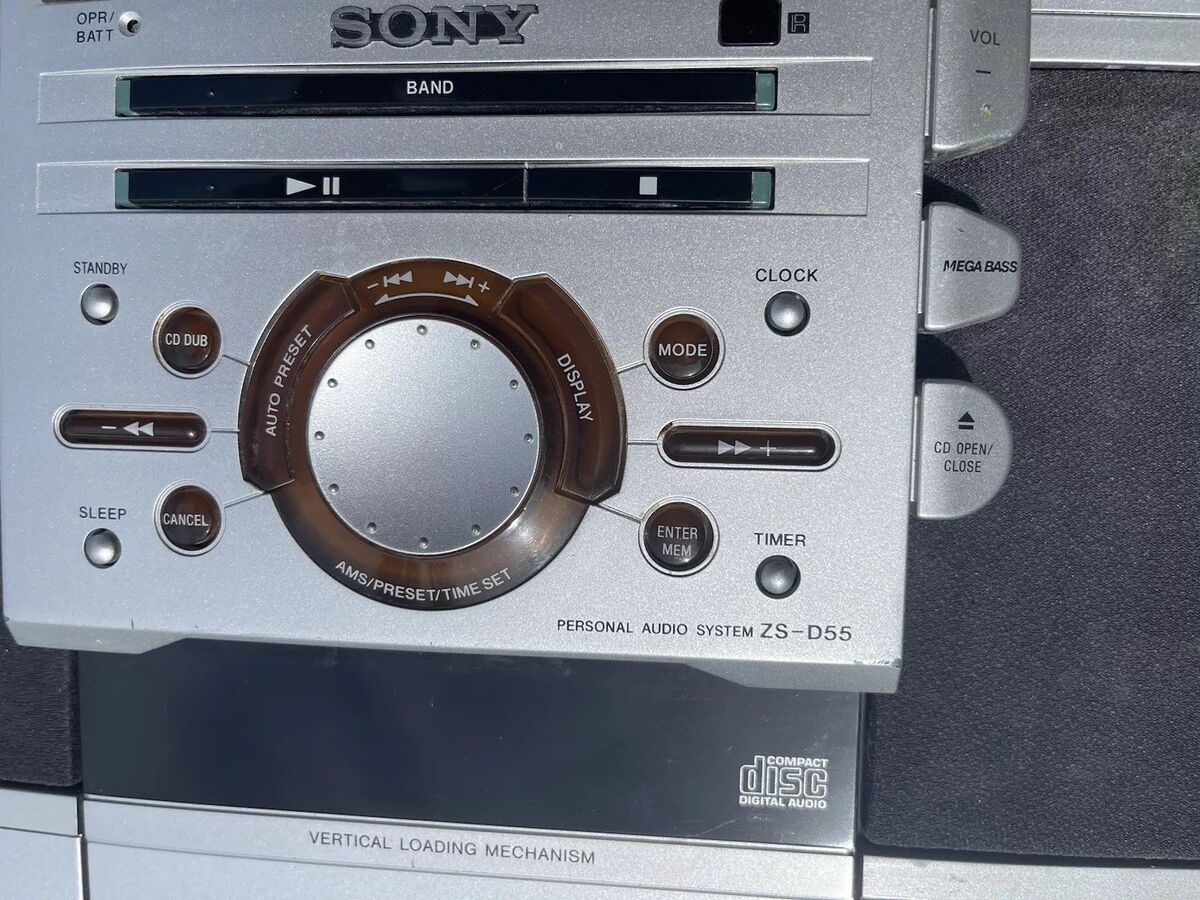 Sony Psyc ZS-D55 CD/Radio/Cassette Boombox for sale online Sony Psyc ZS-D55 CD/Radio/Cassette Boombox for sale online