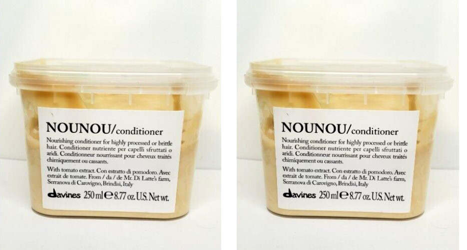 2 Davines NOUNOU CONDITIONER Nourishing for HIGHLY PROCESSED HAIR 8.77 oz Ea(389