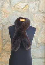Fur scarf, real fur scarf, luxury fox fur scarf,fur collar,brown fox scarf 