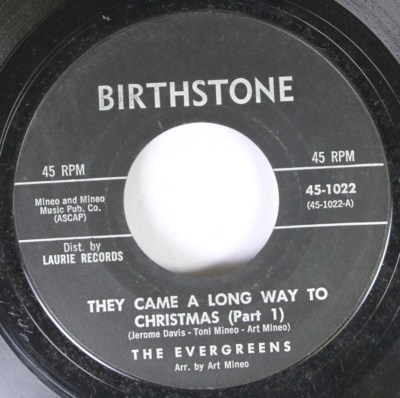 Hear! Christmas Rare 45 The Evergreens - They Came A Long Way To Christmas / Sam
