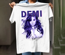 Demi Lovato Singnature White T Shirt S-5XL UR881