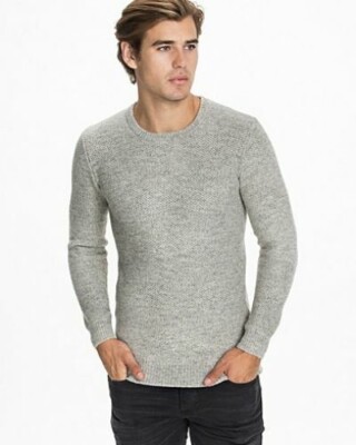 Minimum Finley Knit Sweater Light Grey XXL TD9 RR 09