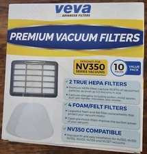 VEVA Premium Vacuum Filter Set with 2 HEPA, 4 Foam, 4 Felt Filters for NV650