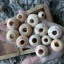 One Hand Made Clay Spindle Whorls for spinning-Suitable for reenactment. Ironage