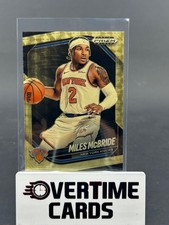 2024-25 Panini Prizm Black Miles McBride Gold Vinyl FOTL Prizm /5 Knicks
