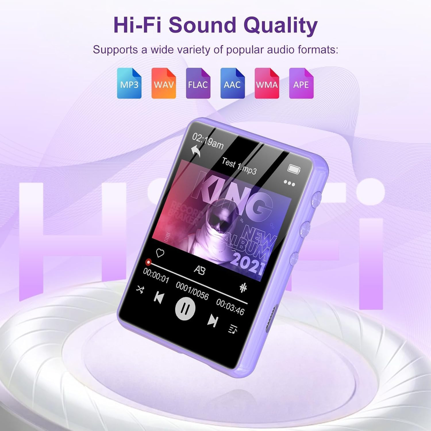 128GB MP3 Player - Music Player with Bluetooth 5.4, 2.4" Portable Hifi MP3 Playe