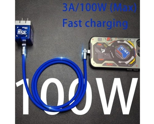 FlexElbow Pro - 90° Design 100W Fast Charge Cable Ultra-Thick Silicone Right ... - 第 4/5 張圖片
