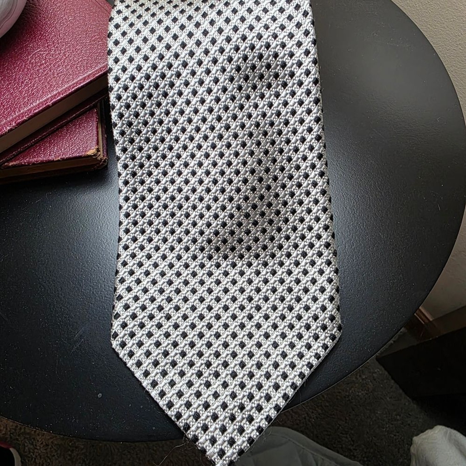 Robert Talbott Black and Silver Patterned Tie - image 1