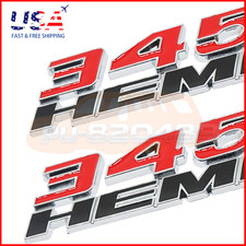 2pcs Red Black Chrome Fender Letter Badge For Charger Challenger 345 Hemi Emblem 2pcs Red Black Chrome Fender Letter Badge For Charger Challenger 345 Hemi Emblem