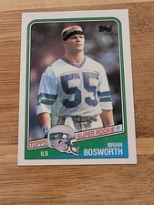 1988 Topps - Brian Bosworth #144 (RC) Plus 1989 Pro Set Brian Bosworth #391
