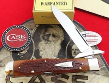 Case Classic Cheetah Knife 1996 Salesman Sample Bourbon Bone MIB & Letter! NR