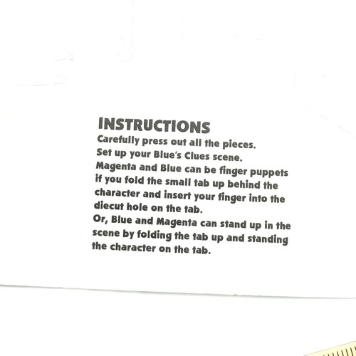 Vintage Hallmark Blues Clues Greeting Card For 2 Year Old Finger Puppet 2000 - Picture 7 of 9