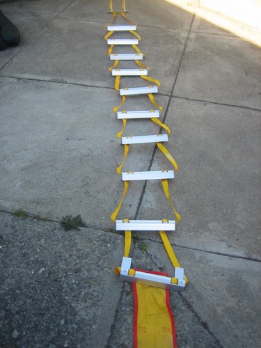 Emergency Fire Escape Ladder 10' Feet Portable Roll Up Boat Dock Window Tree