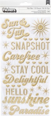 Dear Lizzy Here & Now Thickers Stickers 132/Pkg-Heat Wave Phrase & Icon - 3 Pack