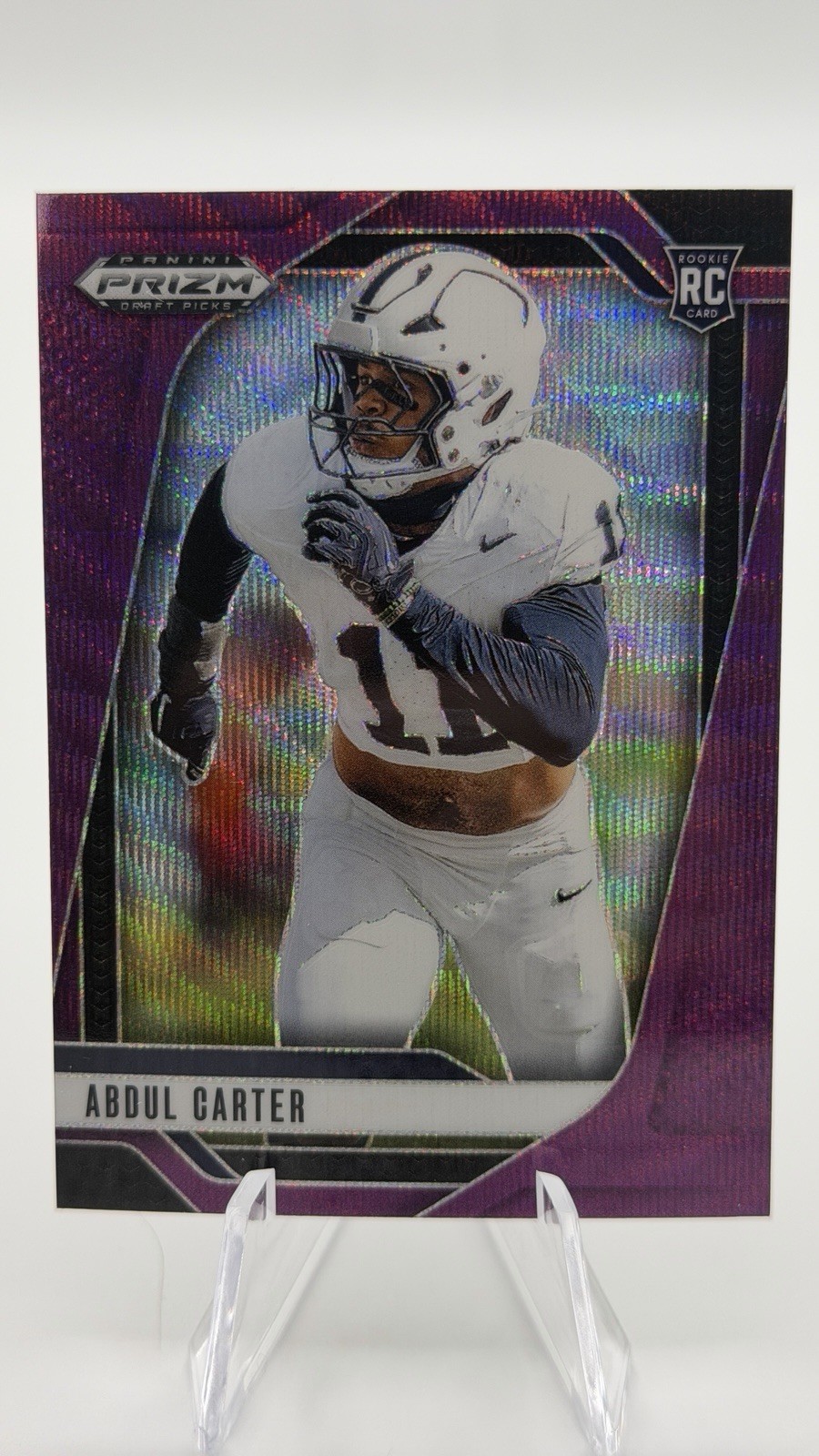 2025 Panini Prizm Draft Picks - Abdul Carter #102 Purple Wave Prizm (RC)