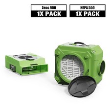 Alorair Air Solution Combo Pack 1 X HEPA Air Scrubber + 1 X 950 CFM Air Mover