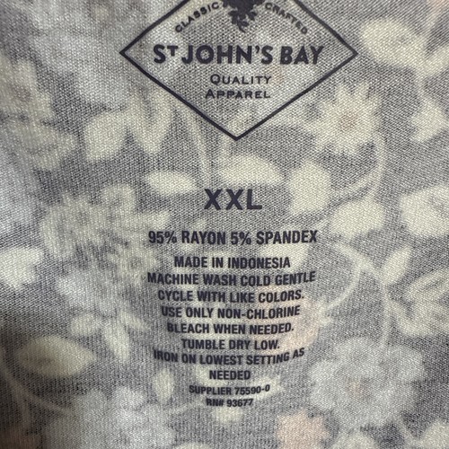 St Johns Bay Floral Sundress Woman’s Size XXL Red White Blue Dress - Picture 3 of 6