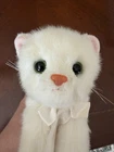 1996 TY Beanie Baby Buddy Crystal the White Cat 12" w/ Green Eyes RARE Vintage