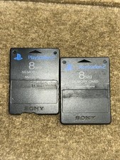 Lot Of 3 Official Sony PlayStation 2 PS2 Memory Card OEM