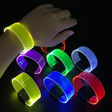 Glow In Dark Led Bracelet Light-up Running Cycling Night Party Handband Decor