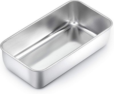 Stainless Steel Loaf Tin, Bread Baking Tin, King Cake Tin, 23.5 cm x 12.6 cm ...