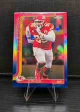 2025 Topps Chrome Chris Jones Red White & Blue Refractor #113 Kansas City Chiefs