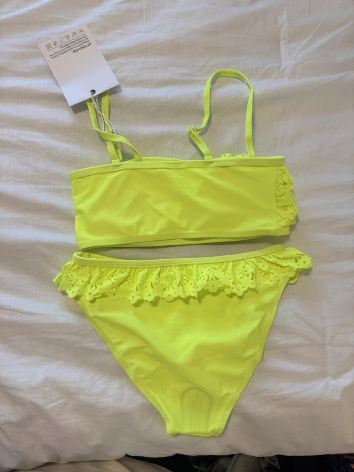 Girls 11-12 Boden Bikini Set Neon Yellow NWT - Image 3 of 4