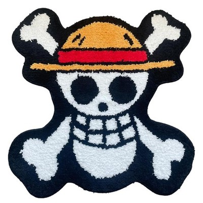 One Piece Rug - Anime bathmat - Handmade Tufted Rood Decor