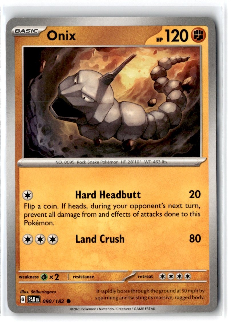 2023 Scarlet & Violet Series - Paradox Rift Onix #90 Common