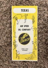 TEXAS ROAD MAP DORCO GAS OIL DORCHESTER GAS AMARILLO TEXAS AIR SPEED OIL COMPANY
