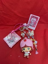 Strawberry Shortcake Crystal Bead  Dangle | Large Figurine Charm & Mini Journal