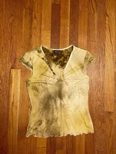 Wet Seal : Mocha Marble Ruched Tee!!