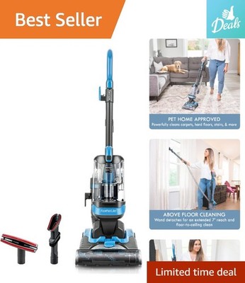 Featherlite Bagless Upright Vacuum - Lightweight 12lbs with 4 Height Adjustments