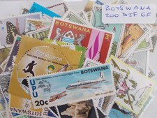 Botswana 200 timbres différents grands formats