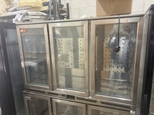 Commercial Stainless Steel Triple 3 Door Bar Bottle Display Cooler Fridge Beer