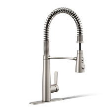 VIND KOHLER Pull Down Kitchen Sink Faucet with Three Function Sprayhead
