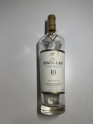 - Macallan 18 Empty Bottle (Black Box Included)