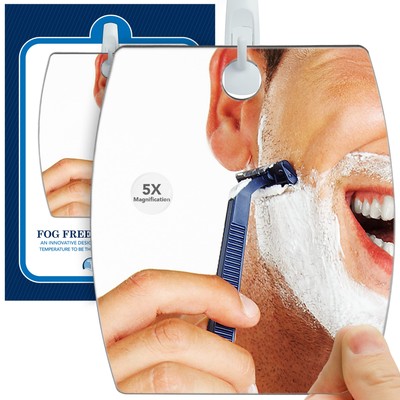 Shave Well Magnifying Shower Mirror for Fogless Shaving | Curved Design for 5...