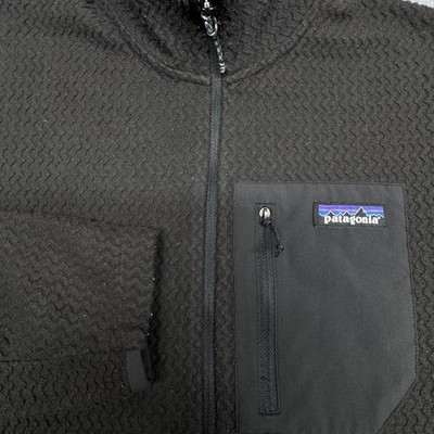 Patagonia Pullover Mens Small Black Textured Fleece 1/4 Zip Exact Sciences