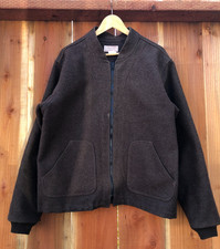 Made In USA Vintage C.C. Filson Mackinaw Brown Wool Liner Jacket Coat XL